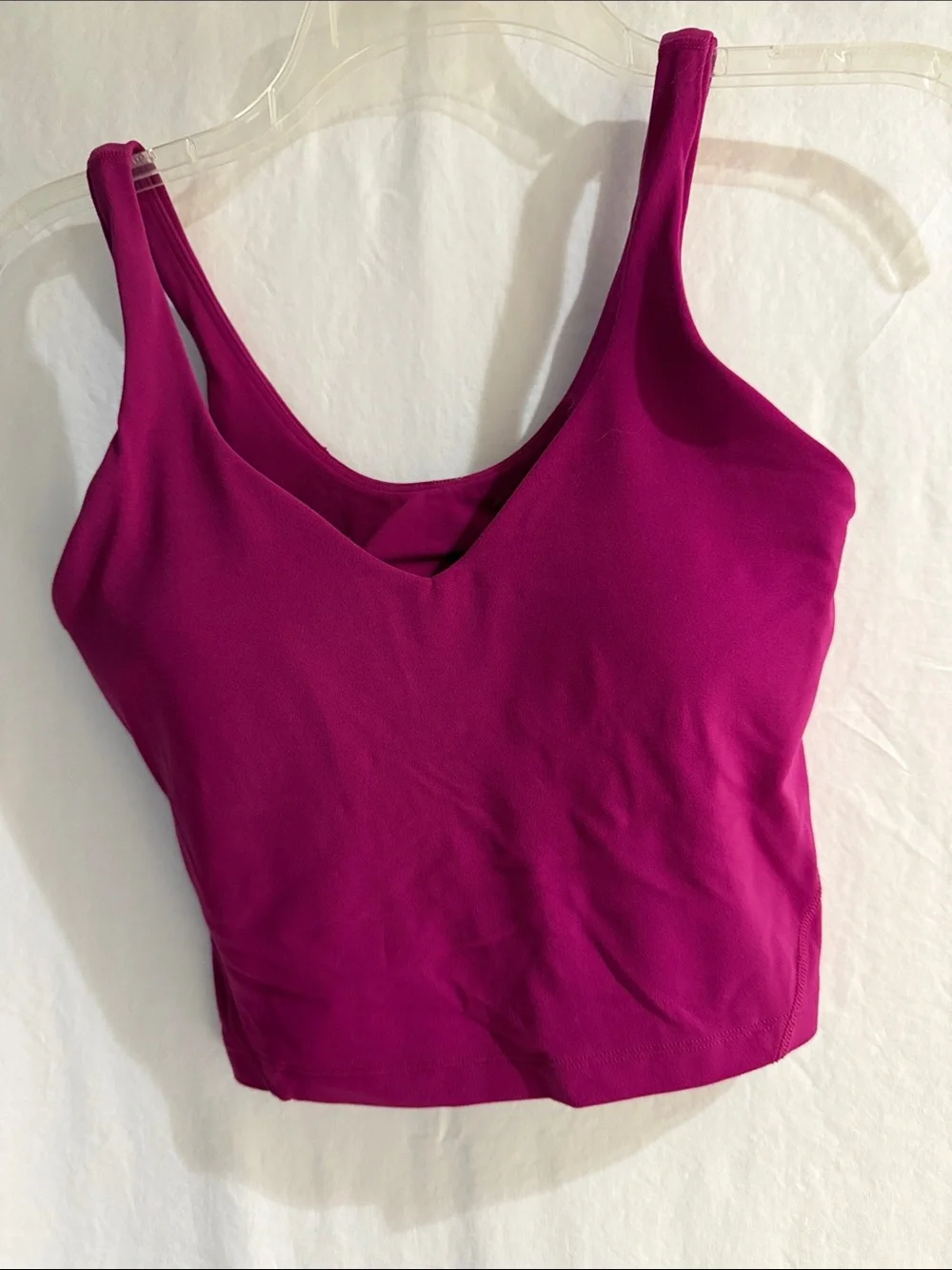 Lululemon Fuchsia Athletic Cropped Tank Sz 4